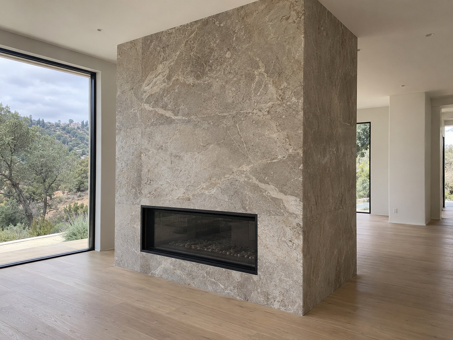 Fireplaces that wrap the room